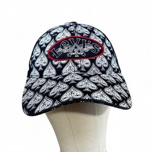 Mens Levi's Ace of Spades black and red playing card baseball cap